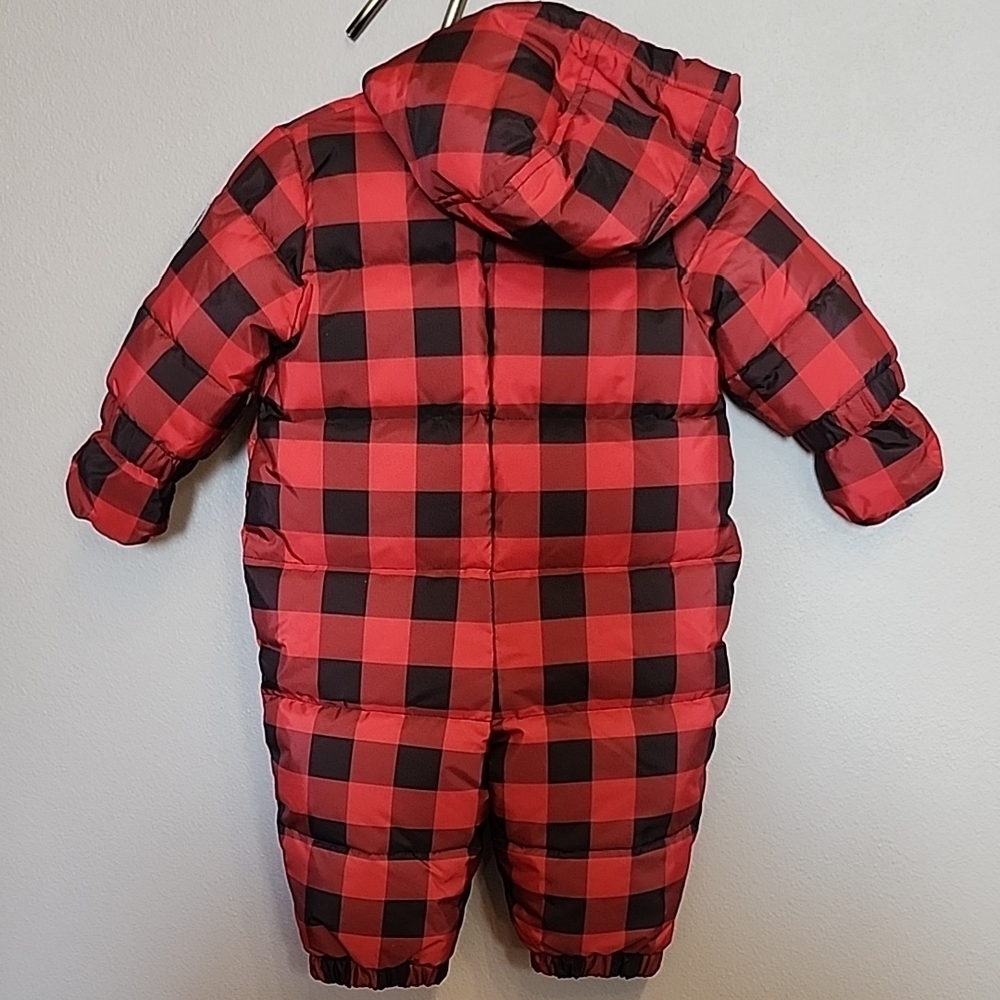 GAP Red and Black Checkered Baby Snowsuit - Picture 2 of 4